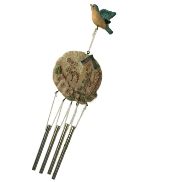 Wind Chimes Bless This Home Bird House Wind Chime - Picture 7 of 9